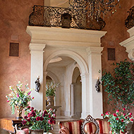 Flowers in the Italianate Great Room